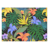 Tropical Hawaii Aloha Blume Graphic Tischdecke (Vorderseite (Horizontal))