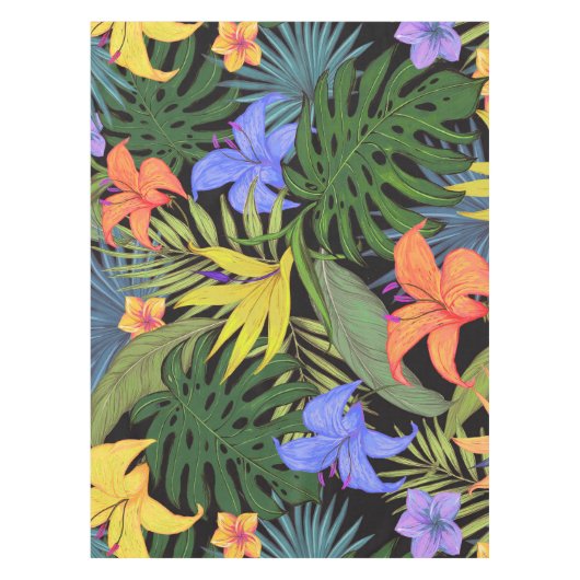 Tropical Hawaii Aloha Blume Graphic Tischdecke (Vorderseite)