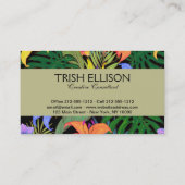 Tropical Hawaii Aloha Blume Graphic Visitenkarte (Rückseite)