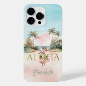Tropical Hawaii Aloha Hula Girl Custom iPhone Case iPhone Hülle (Rückseite)