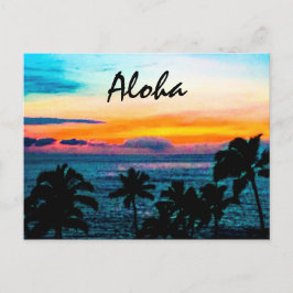 Tropical Hawaii Aloha Postkarte