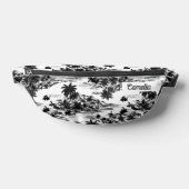 Tropical Hawaii Island Schwarz/Weiß Name Custom Bauchtasche (Ablage )