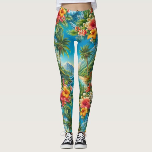 Tropical Hawaii Leggings (Vorderseite)