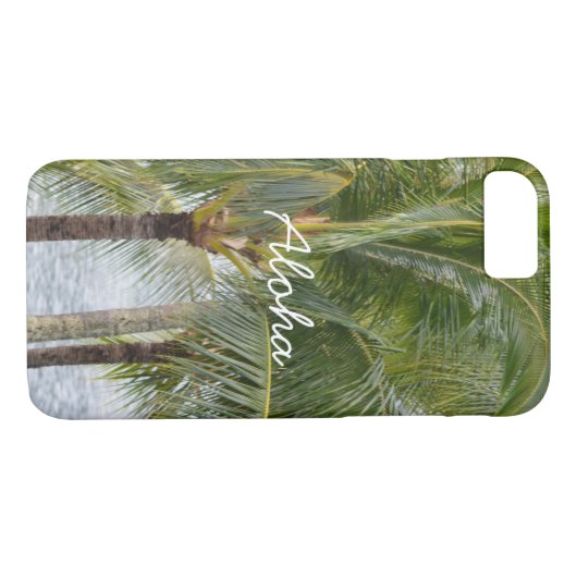 Tropical Hawaii Palm Trees Case-Mate iPhone Hülle (Rückseite (Horizontal))