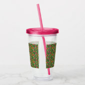 Tropical/Hawaii patterned floral Acryltrinkbecher (Links)