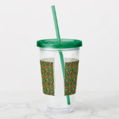 Tropical/Hawaii patterned floral Acryltrinkbecher (Links)