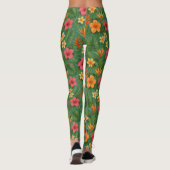 Tropical/Hawaii patterned floral Leggings (Rückseite)