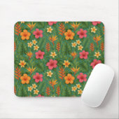 Tropical/Hawaii patterned floral Mousepad (Mit Mouse)