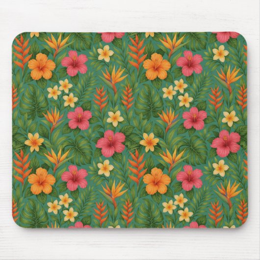 Tropical/Hawaii patterned floral Mousepad (Vorne)