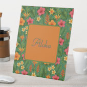 Tropical/Hawaii patterned floral Sockelschild (In Situ)