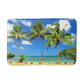 Tropical Hawaii Summer Beach Palm Trees Badematte (Vorderseite)