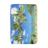 Tropical Hawaii Summer Beach Palm Trees Badematte (Vorderseite Vertikal)