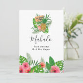 Tropical Hawaii Summer Dankeskarte (Stehend Vorderseite)