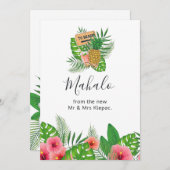 Tropical Hawaii Summer Dankeskarte (Vorne/Hinten)