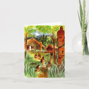 Tropical Hawaii Tiki Mahalo Vielen Dank für Ihre T Dankeskarte