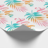 Tropical Hawaiian Aloha Palm Leaf Geschenkpapier (Ecke)
