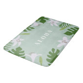 Tropical Hawaiian Bath Mat Badematte (Schrägansicht)