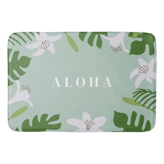 Tropical Hawaiian Bath Mat Badematte (Vorderseite)