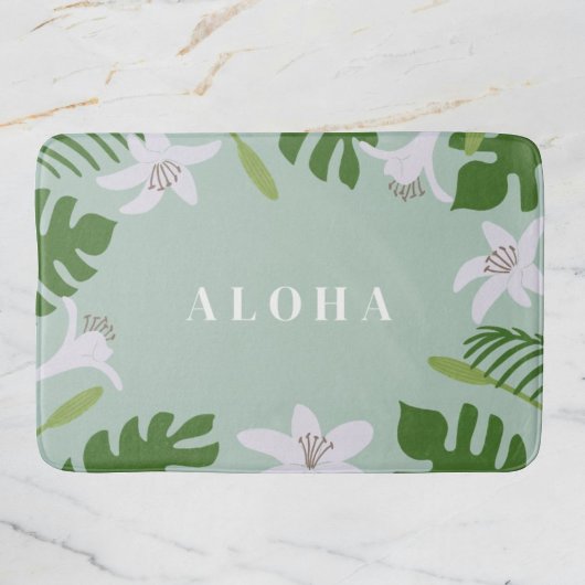 Tropical Hawaiian Bath Mat Badematte