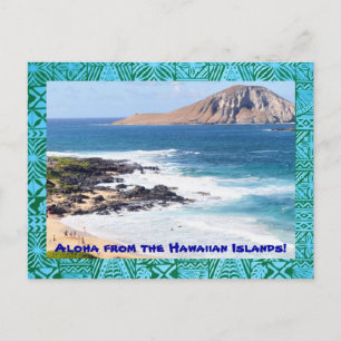 Tropical Hawaiian Beach Postcard Postkarte
