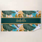 Tropical Hawaiian Beach Towel Strandtuch (Vorderseite)