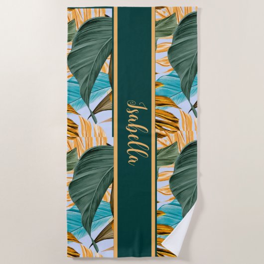 Tropical Hawaiian Beach Towel Strandtuch (Vorderseite)