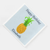 Tropical Hawaiian Birthday Luau Napkins Serviette (Ecke)