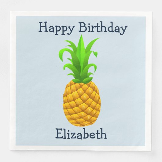Tropical Hawaiian Birthday Luau Napkins Serviette (Vorderseite)
