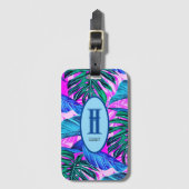Tropical Hawaiian Blue Gepäckanhänger (Vorderseite Vertikal)