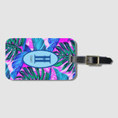 Tropical Hawaiian Blue Gepäckanhänger (Vorderseite (Horizontal))
