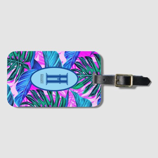 Tropical Hawaiian Blue Gepäckanhänger (Vorderseite (Horizontal))