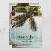 Tropical Hawaiian Destination Beach Wedding Save The Date (Vorne/Hinten)