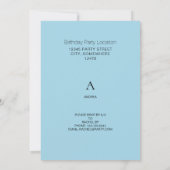 Tropical Hawaiian Floral Birthday Party Light Blue Einladung (Rückseite)