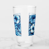 Tropical Hawaiian Flowers Hibiscus Personalized Glas (Rechts)