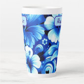 Tropical Hawaiian Flowers Hibiscus Personalized Milchtasse (Vorderseite)