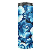 Tropical Hawaiian Flowers Hibiscus Personalized Thermosbecher (Rückseite)
