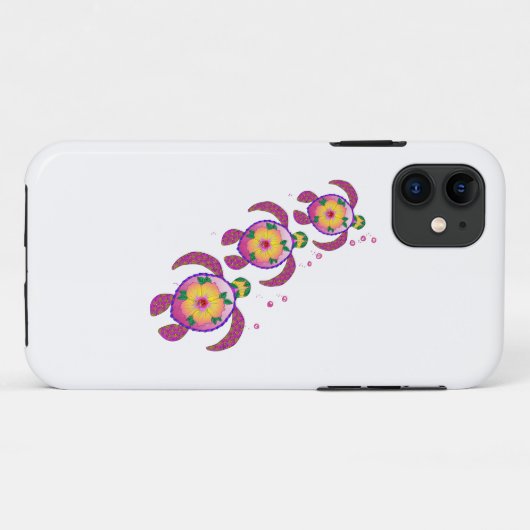 Tropical Hawaiian Honu Turtles Case-Mate iPhone Hülle (Rückseite (Horizontal))