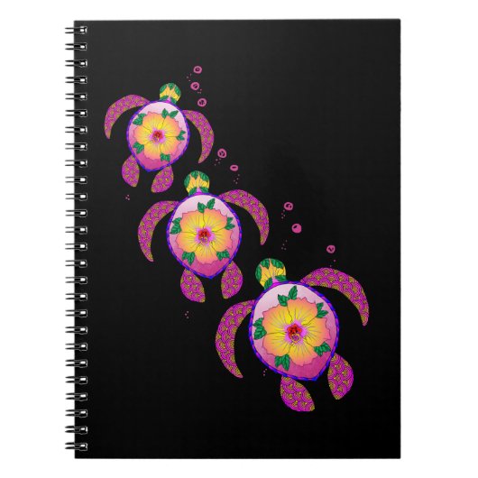 Tropical Hawaiian Honu Turtles Notizblock (Vorderseite)