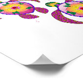 Tropical Hawaiian Honu Turtles Poster (Ecke)