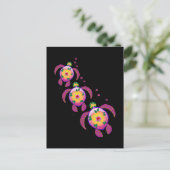 Tropical Hawaiian Honu Turtles Postkarte (Stehend Vorderseite)