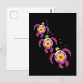 Tropical Hawaiian Honu Turtles Postkarte (Vorne/Hinten)