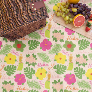 Tropical Hawaiian Hula Dancer Cozy Art Fleecedecke