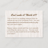 Tropical Hawaiian Info Card Türkis Begleitkarte (Rückseite)