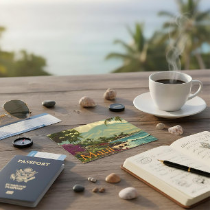 Tropical Hawaiian Insel, Maui Vintage Reise Feiertagspostkarte