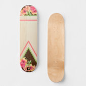 Tropical Hawaiian Inspiriert D-Markenbezeichnung Skateboard (Vorderseite)