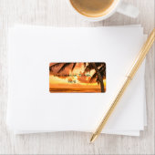 Tropical Hawaiian Island Adressaufkleber (Insitu)