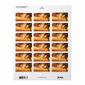 Tropical Hawaiian Island Adressaufkleber (Vorne)