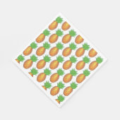 Tropical Hawaiian Island Ananas Beach Print Serviette (Ecke)