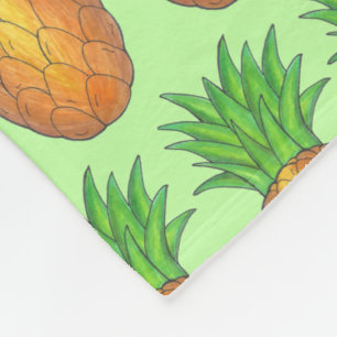 Tropical Hawaiian Island Luau Ananas Frucht Fleecedecke
