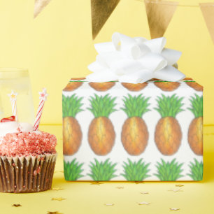 Tropical Hawaiian Island Luau Ananas Frucht Geschenkpapier